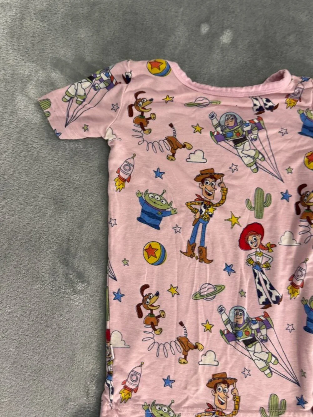 Little Sleepies Disney Story Pals Pink Two Piece Pajamas 18-24 Months